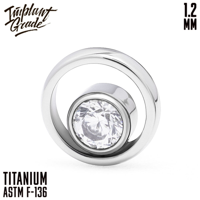 Накрутка Point 1.2 мм титан (для основ 1.2 мм, Прозрачный, Титан ASTM F-136)