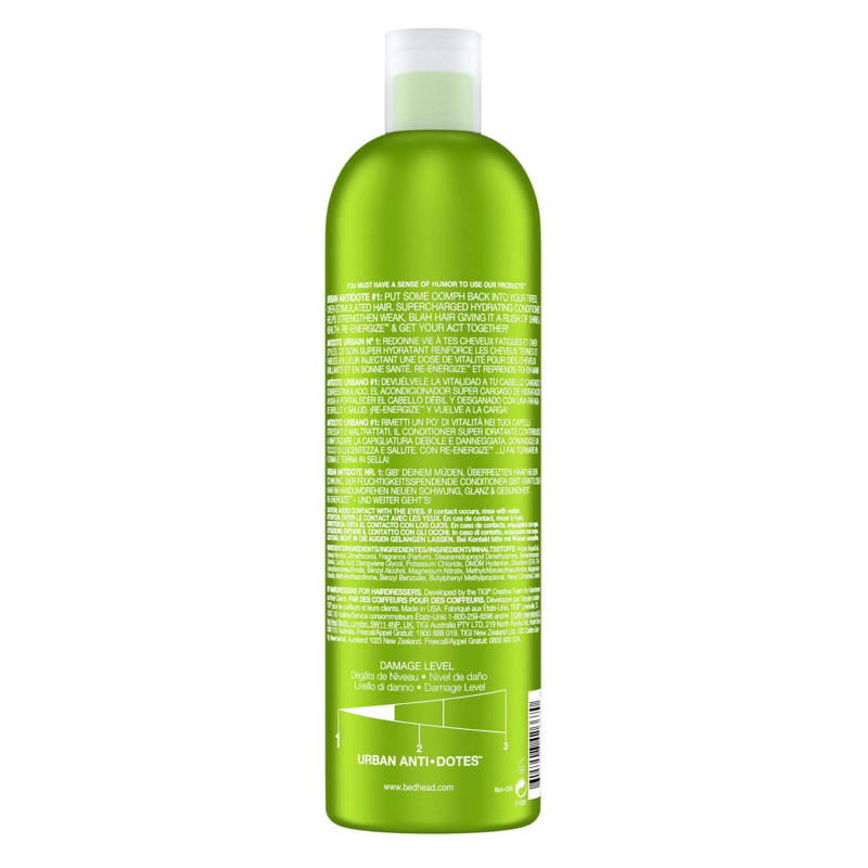 Tigi Bed Head Urban Anti+dotes Re-Energize Шампунь для нормальных волос Уровень 1, 750 мл